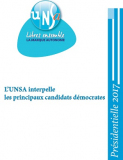 Election présidentielle : l'UNSA interpelle les principaux candidats démocrates 